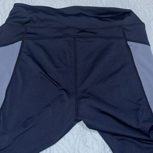 Womens Color Block Active Leggings 1X Polyester Spandex - Picture 5 of 8
